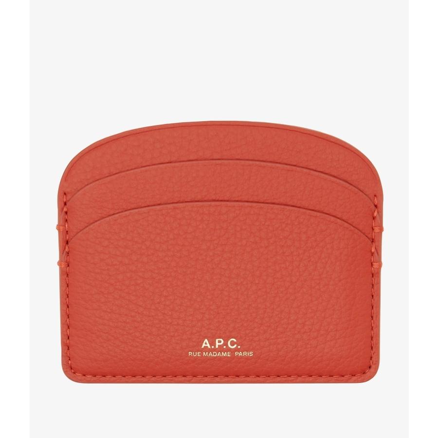 A.P.C. Demi-Lune Cardholder in Mango Orange by A.P.C.