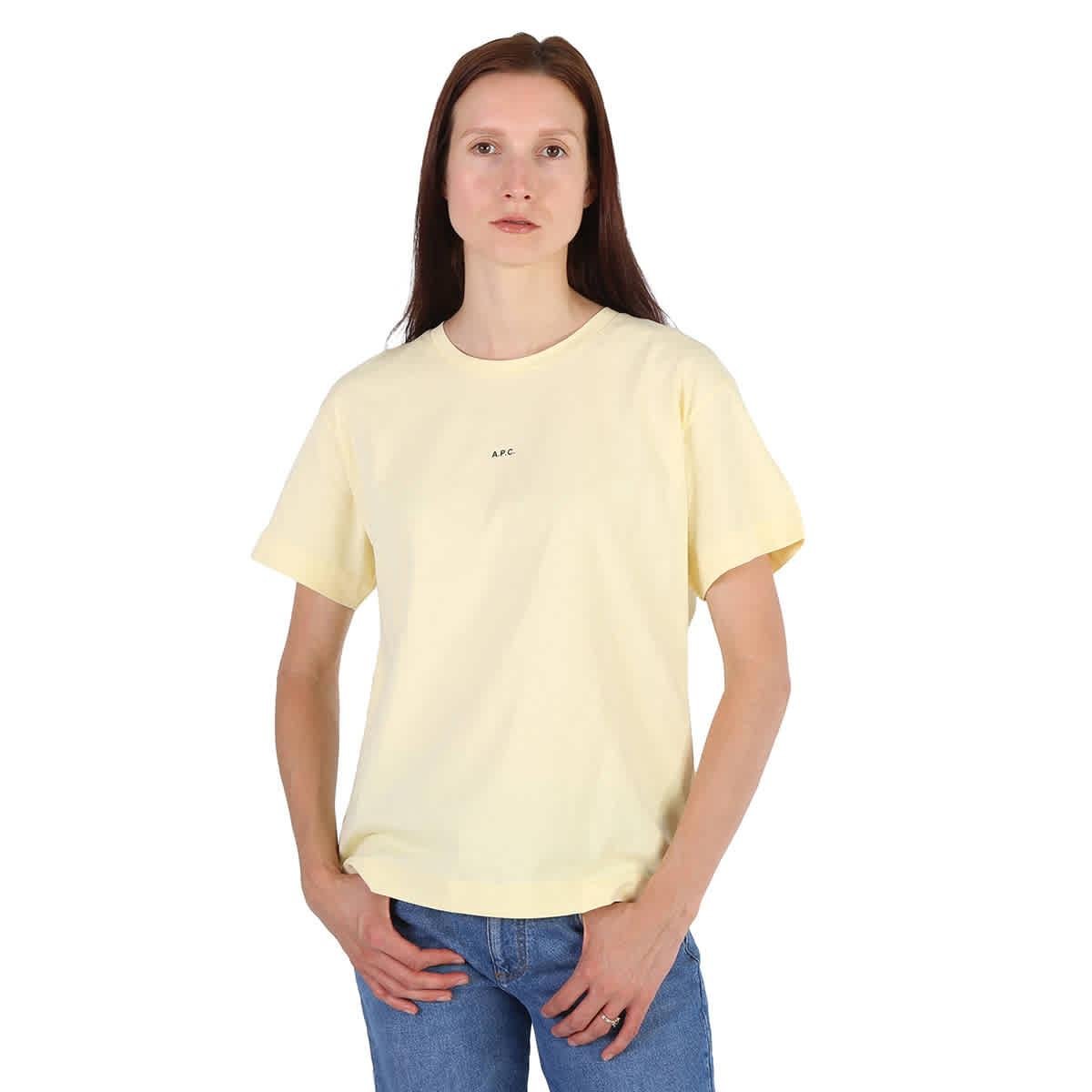 A.P.C. Light Yellow Logo Print T-Shirt by A.P.C.