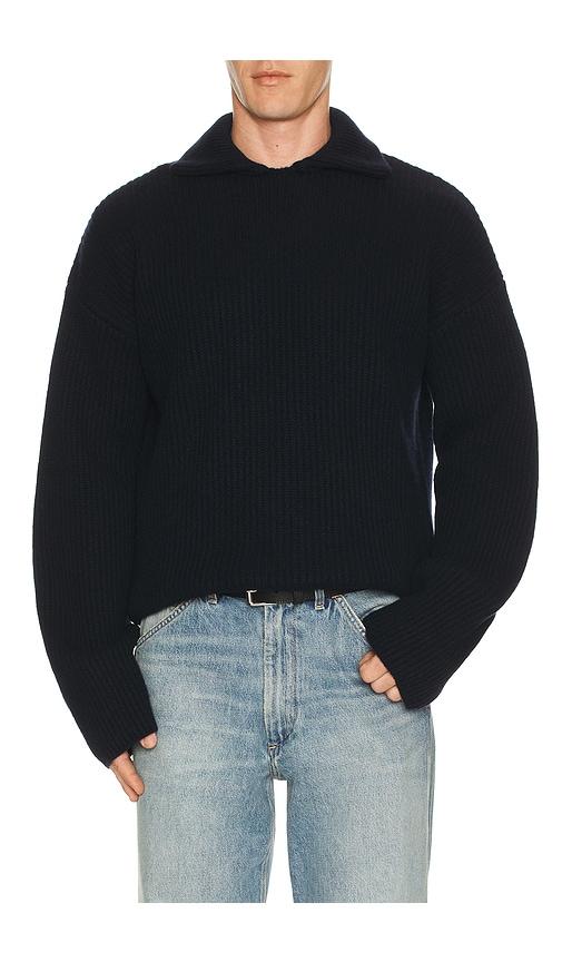 A.P.C. Pull Long Sleeve Polo in Blue by A.P.C.