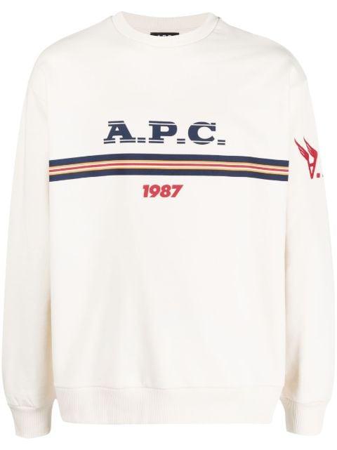 Adam logo-print cotton sweatshirt by A.P.C.