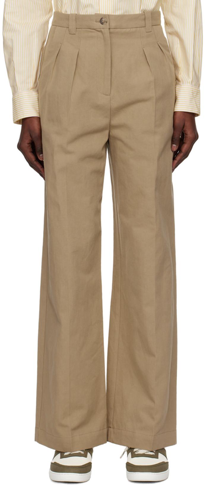 Beige Tressie Trousers by A.P.C.