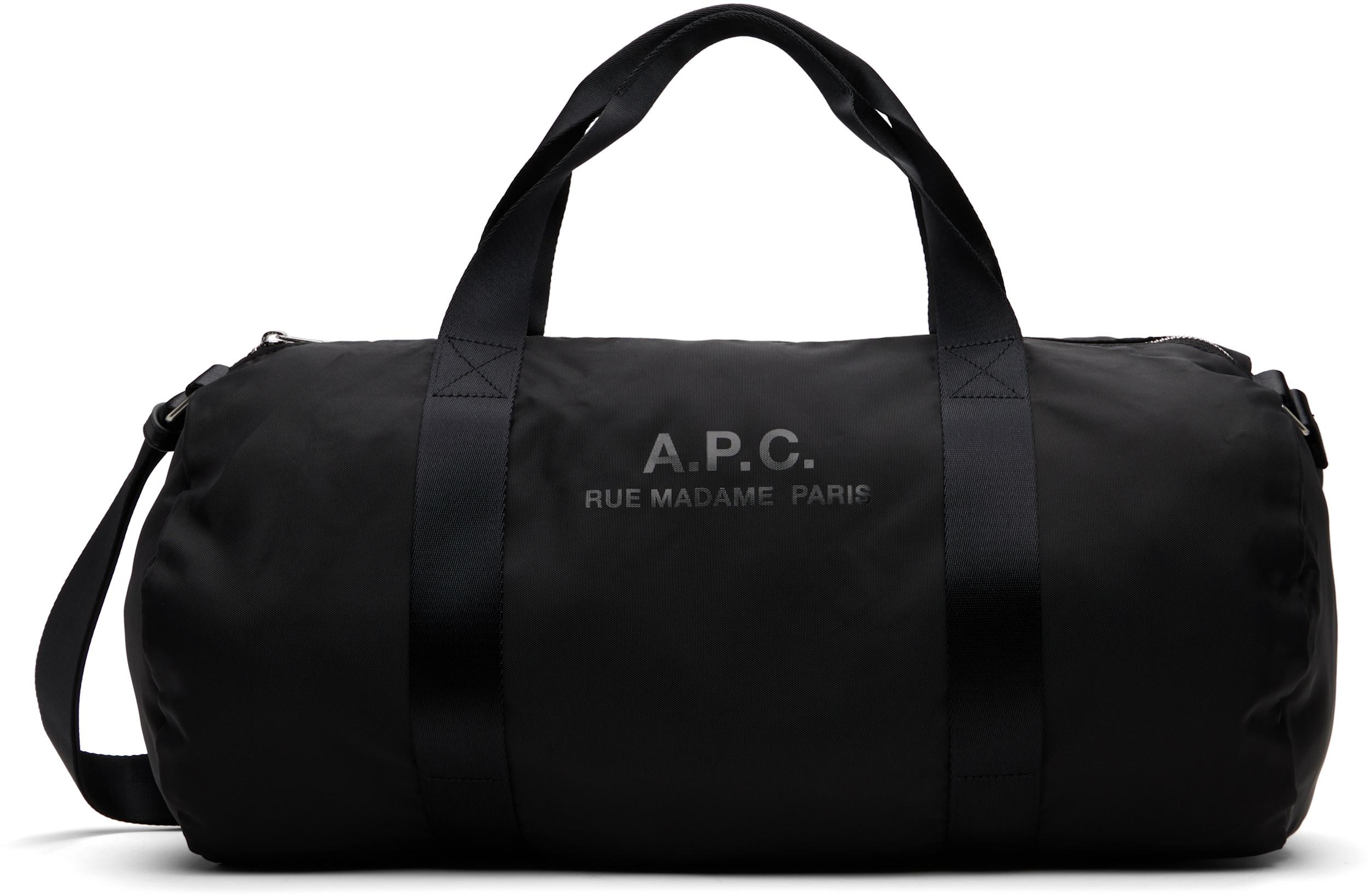 Black Backstage Gym Duffle Bag by A.P.C.
