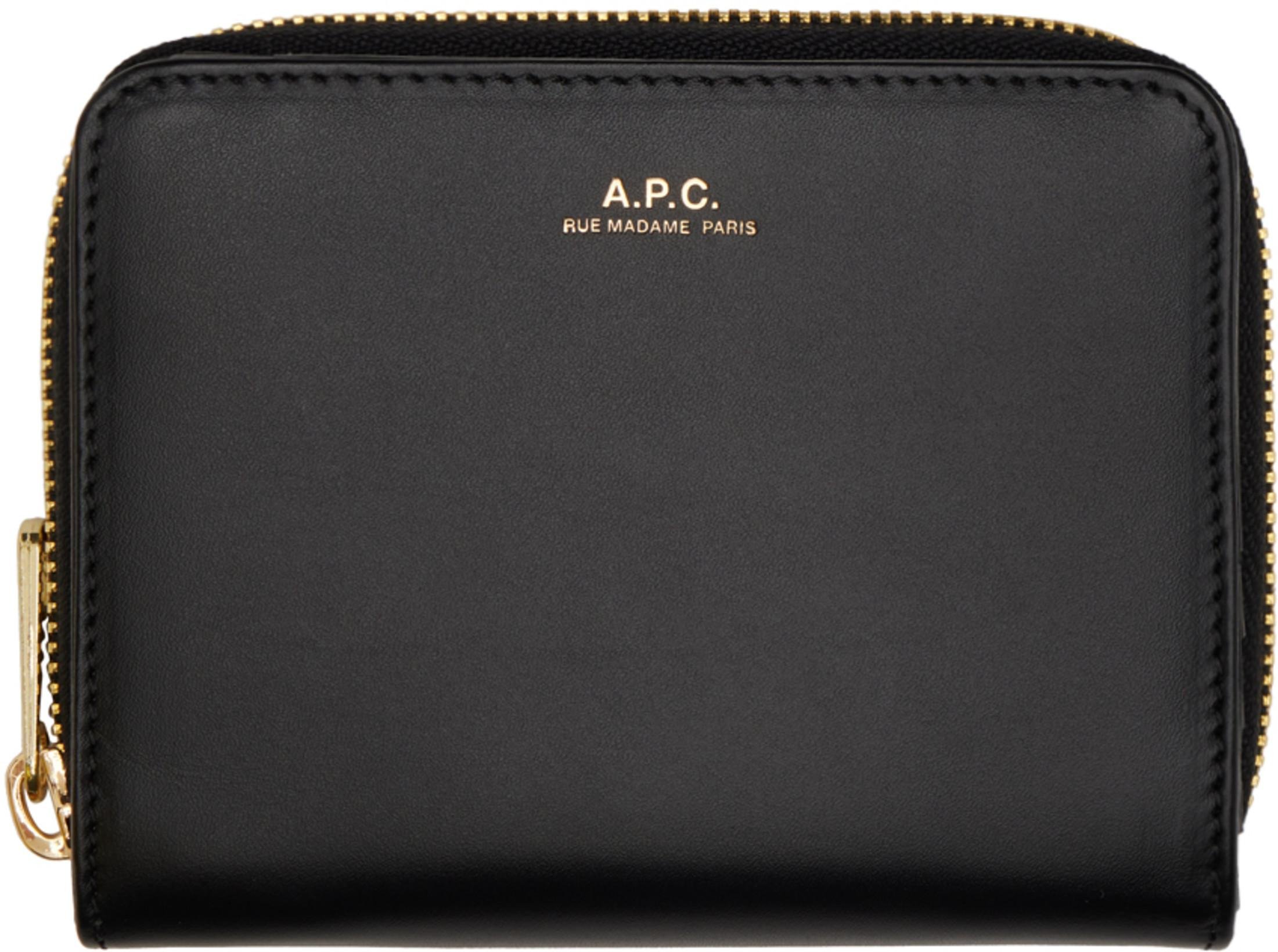 Black Emmanuelle Compact Wallet by A.P.C.