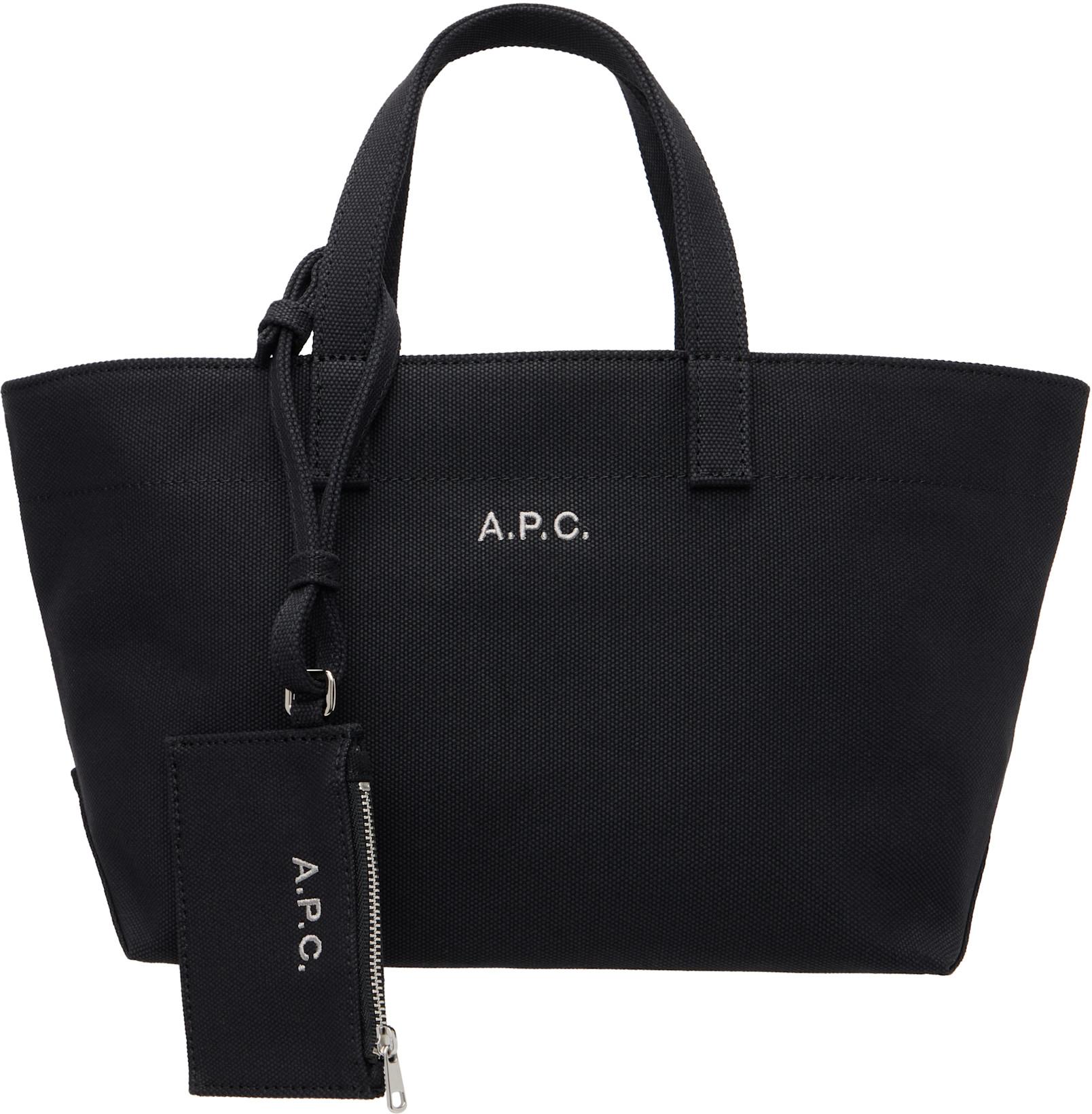 Black 'Le Drummer' Toile Small Tote by A.P.C.