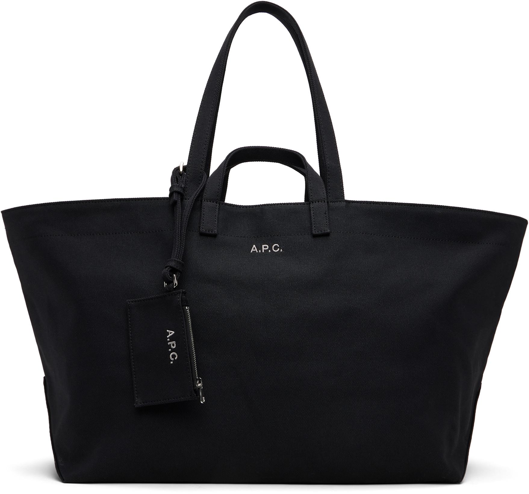 Black 'Le Drummer' Toile Tote by A.P.C.