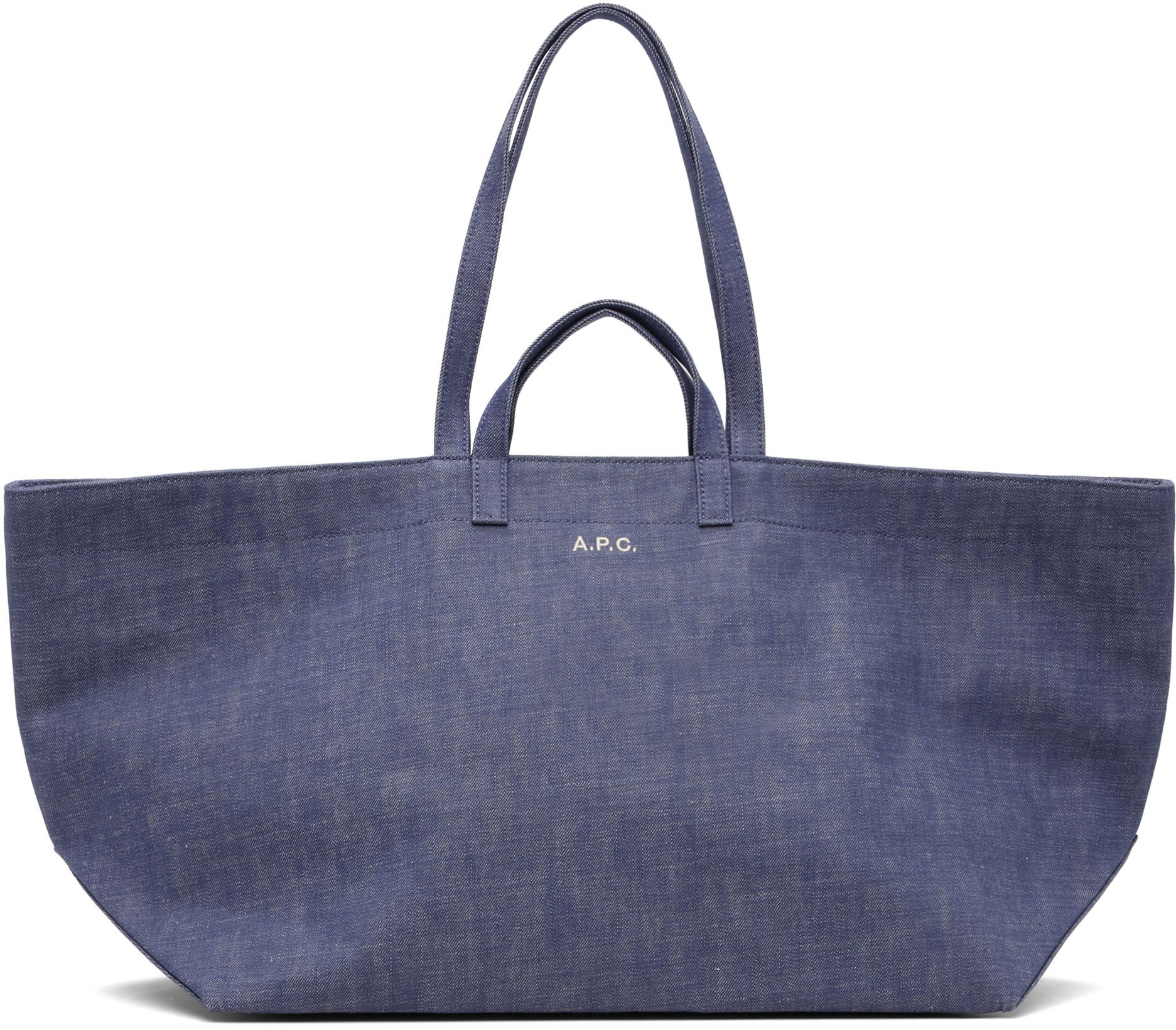 Blue 'Le Drummer' Toile Tote by A.P.C.