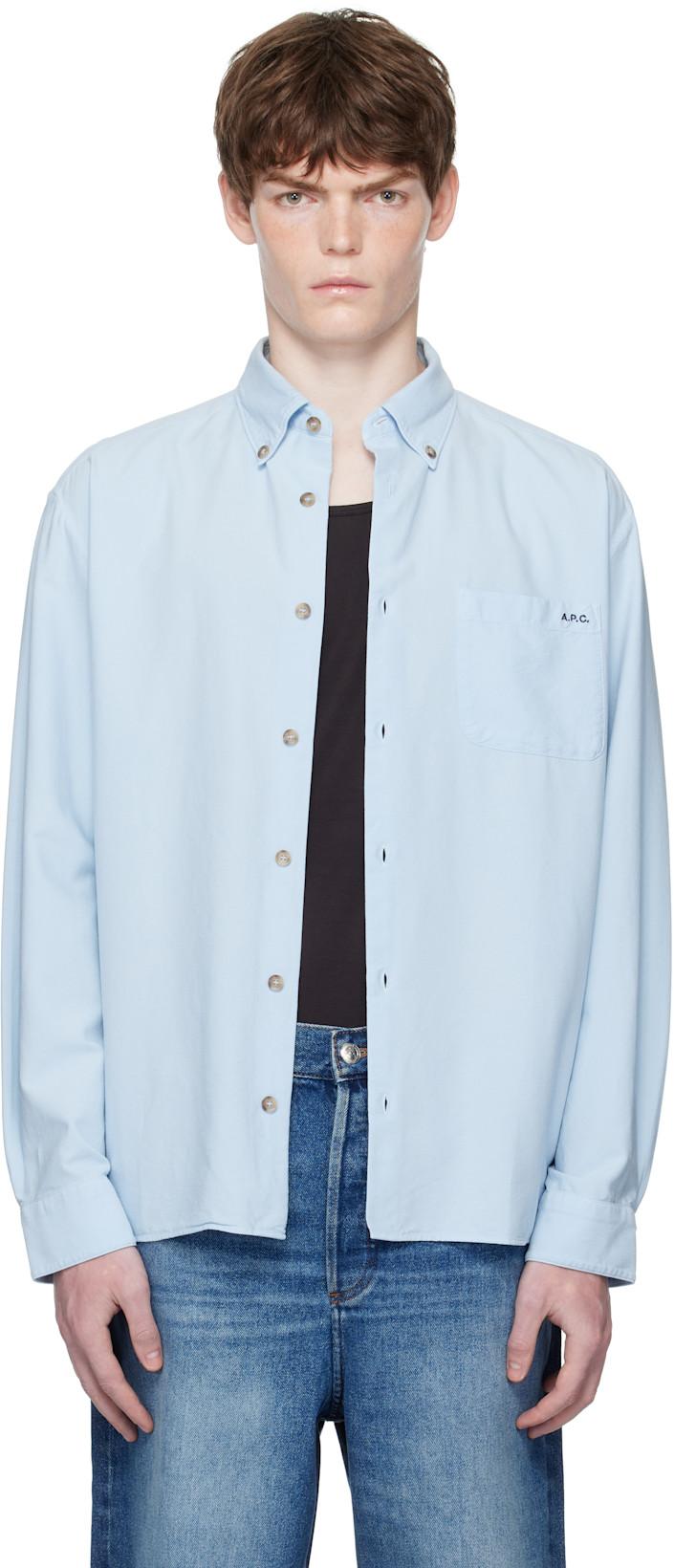 Blue Mateo Logo Shirt by A.P.C.