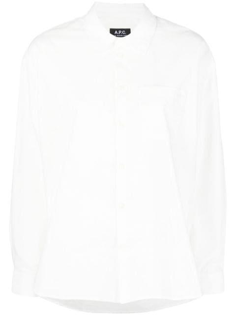 Boyfriend logo-embroidered shirt by A.P.C.