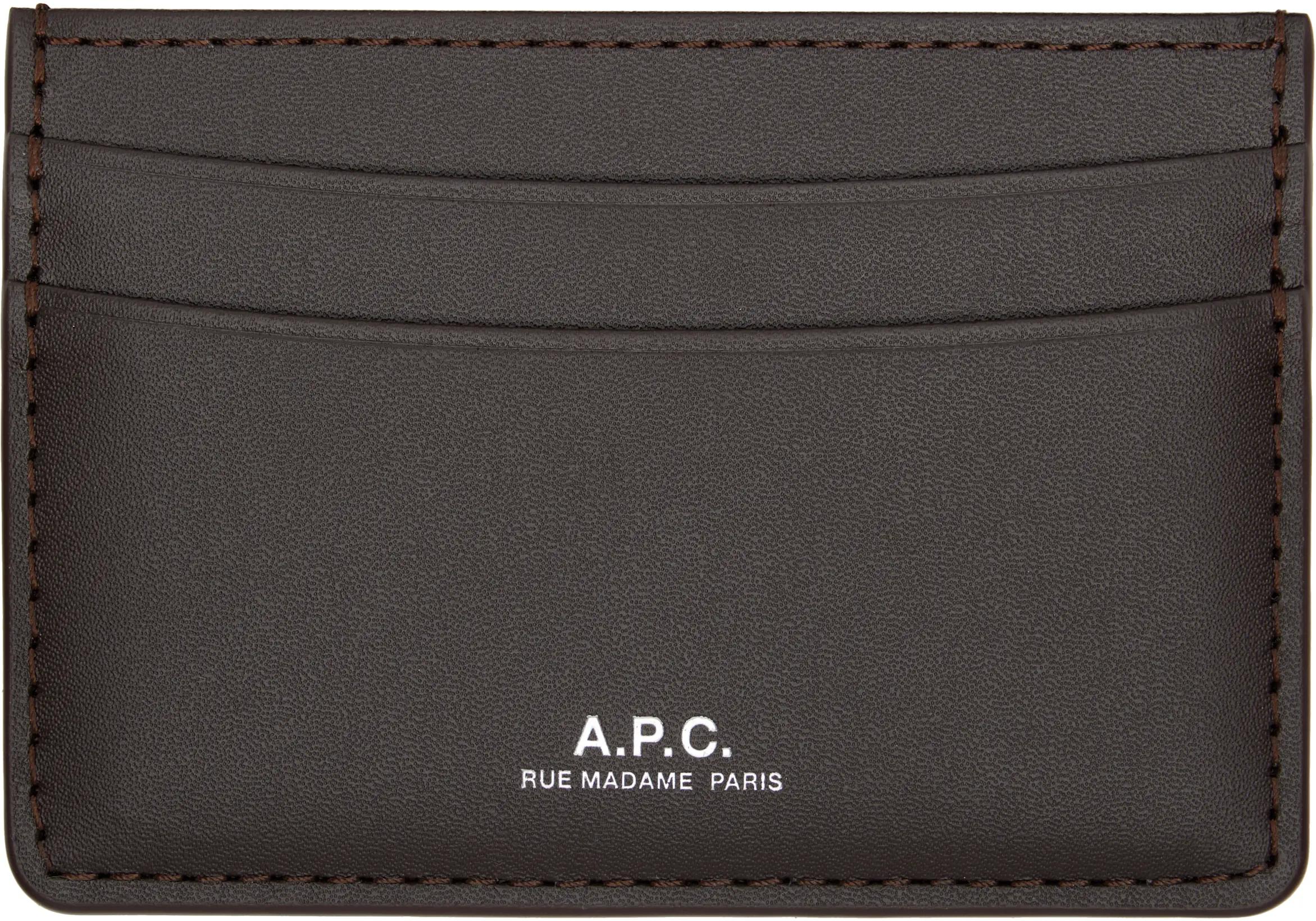Brown Andre Card Holder by A.P.C.