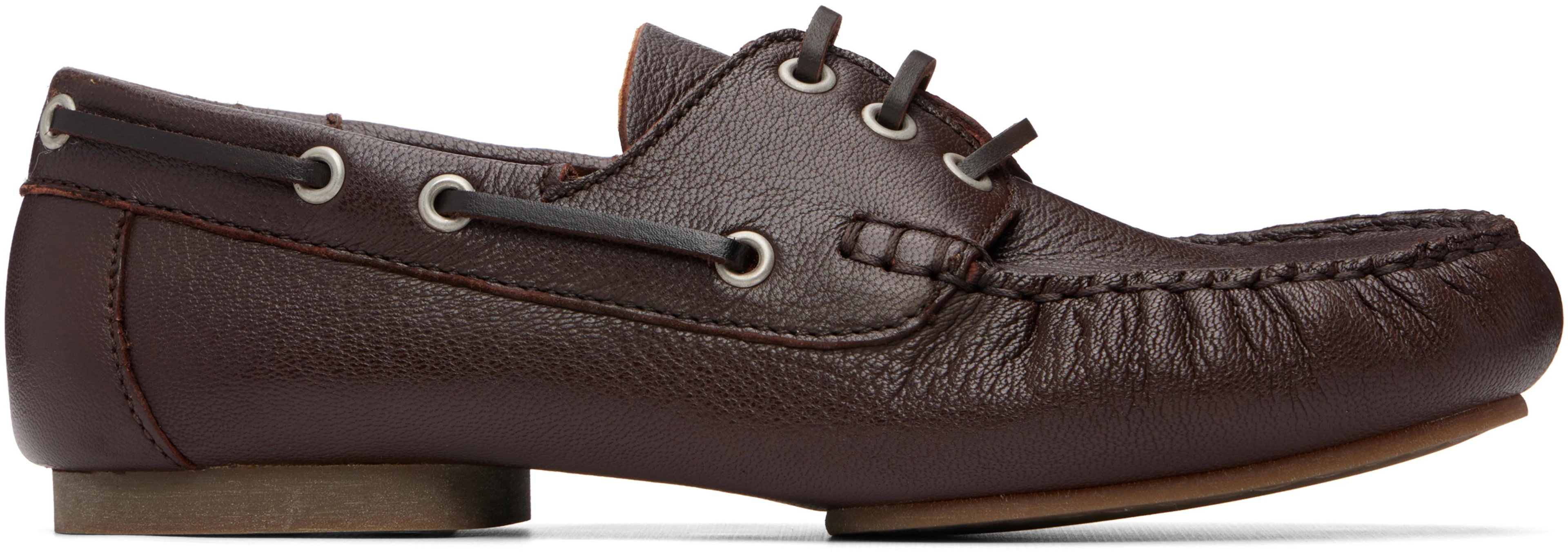Brown Camille Boat Shoes by A.P.C.