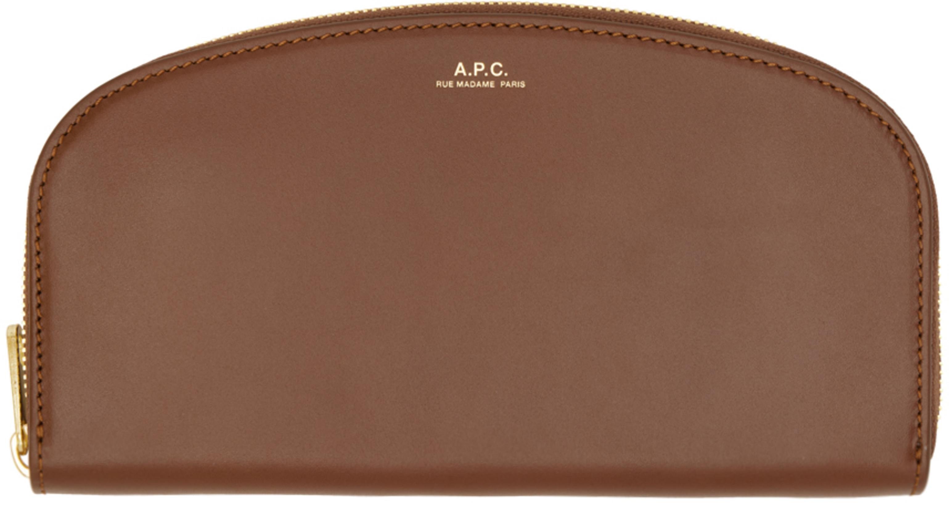 Brown Demi-Lune Wallet by A.P.C.