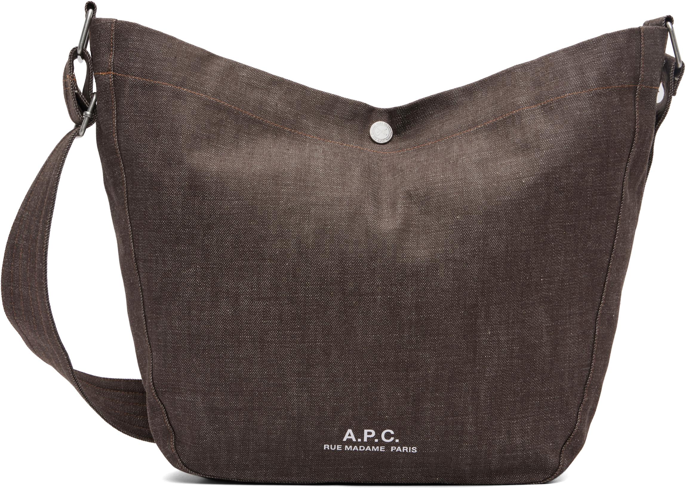 Brown Journal Satchel by A.P.C.