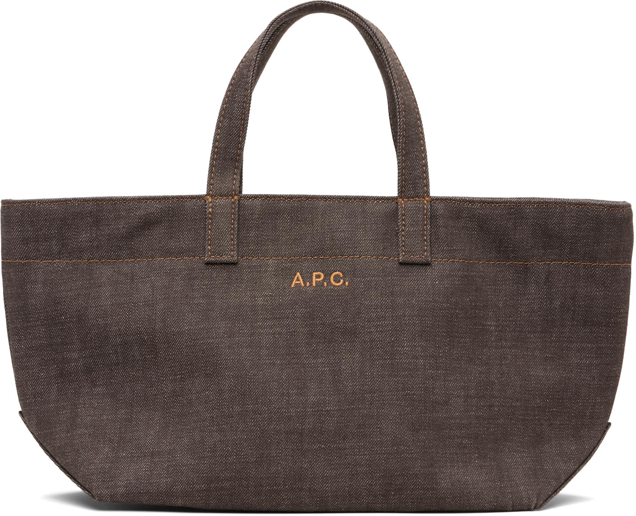 Brown 'Le Drummer' Toile Small Tote by A.P.C.