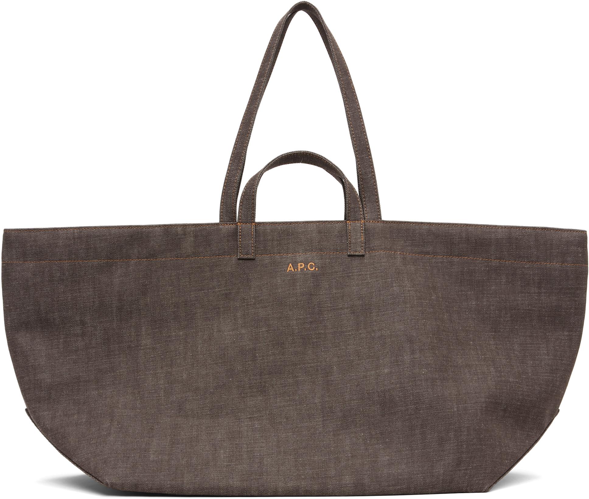 Brown 'Le Drummer' Toile Tote by A.P.C.