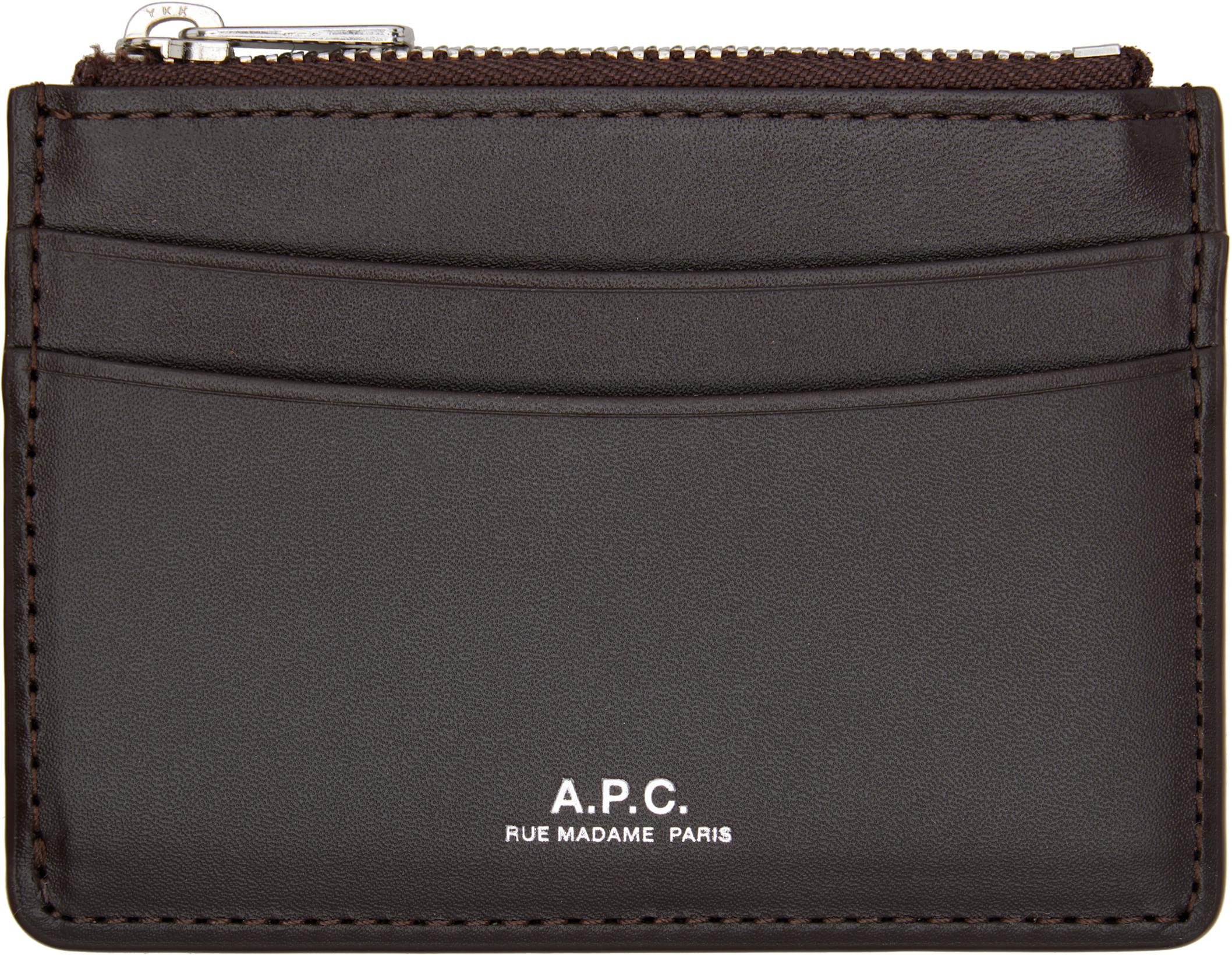 Brown Paris Card Holder by A.P.C.