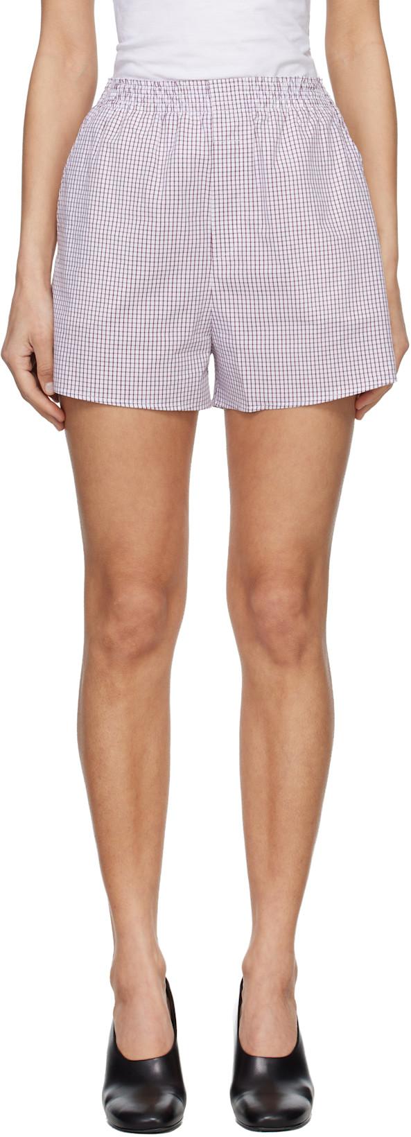 Brown & White Ava Shorts by A.P.C.