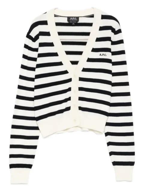 Gaëlle striped button cardigan by A.P.C.