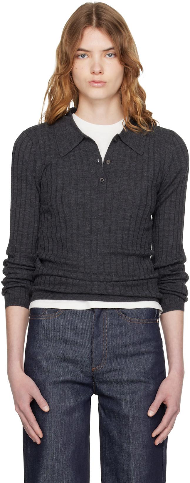 Gray Wool Polo by A.P.C.
