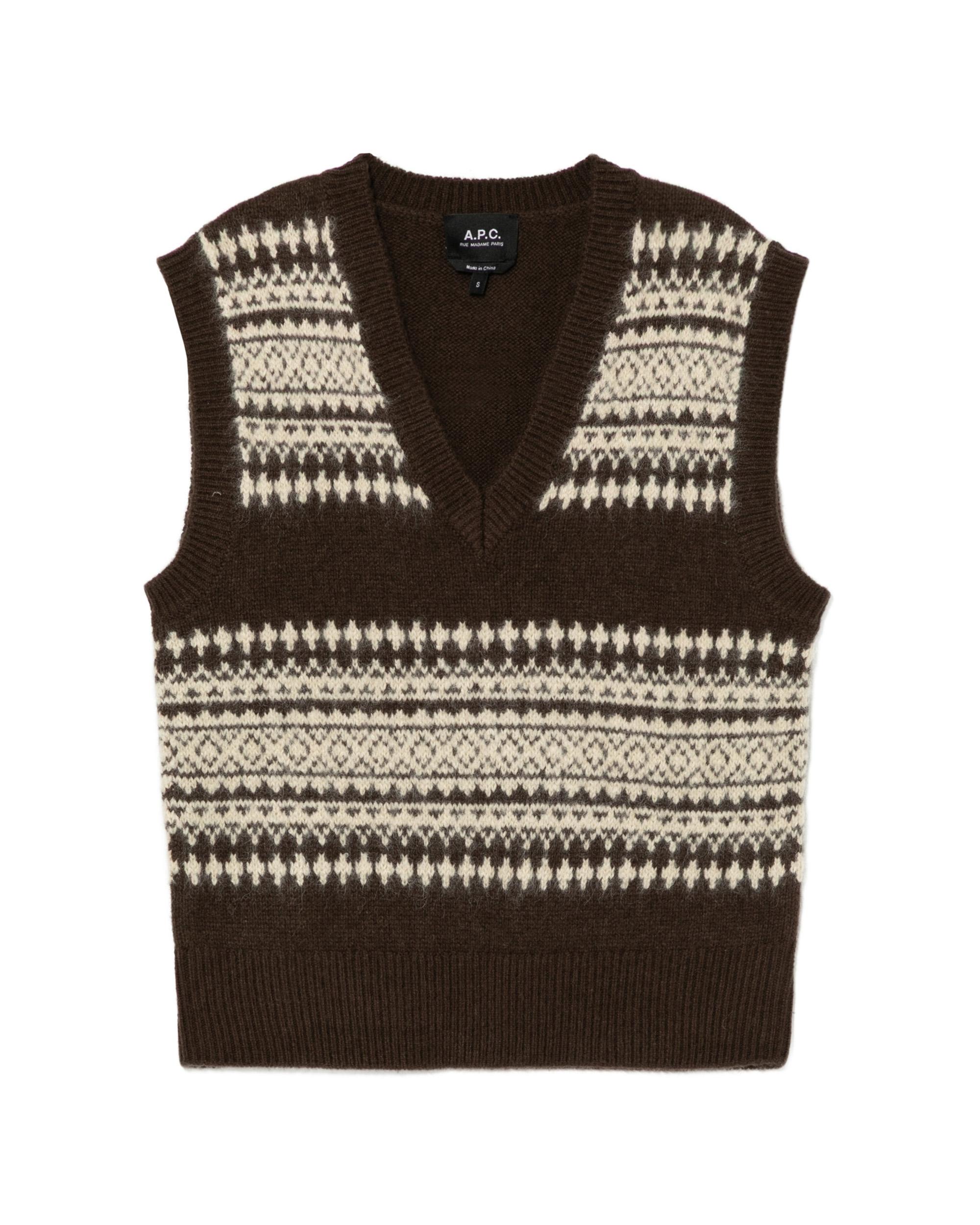 Jacquard sleeveless jumper by A.P.C.