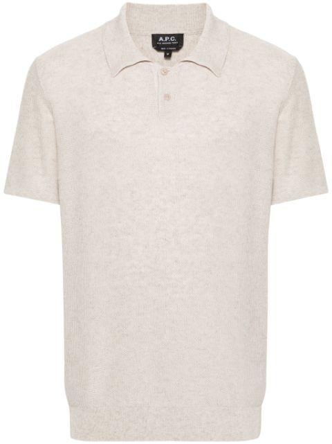 Jay open-knit polo shirt by A.P.C.