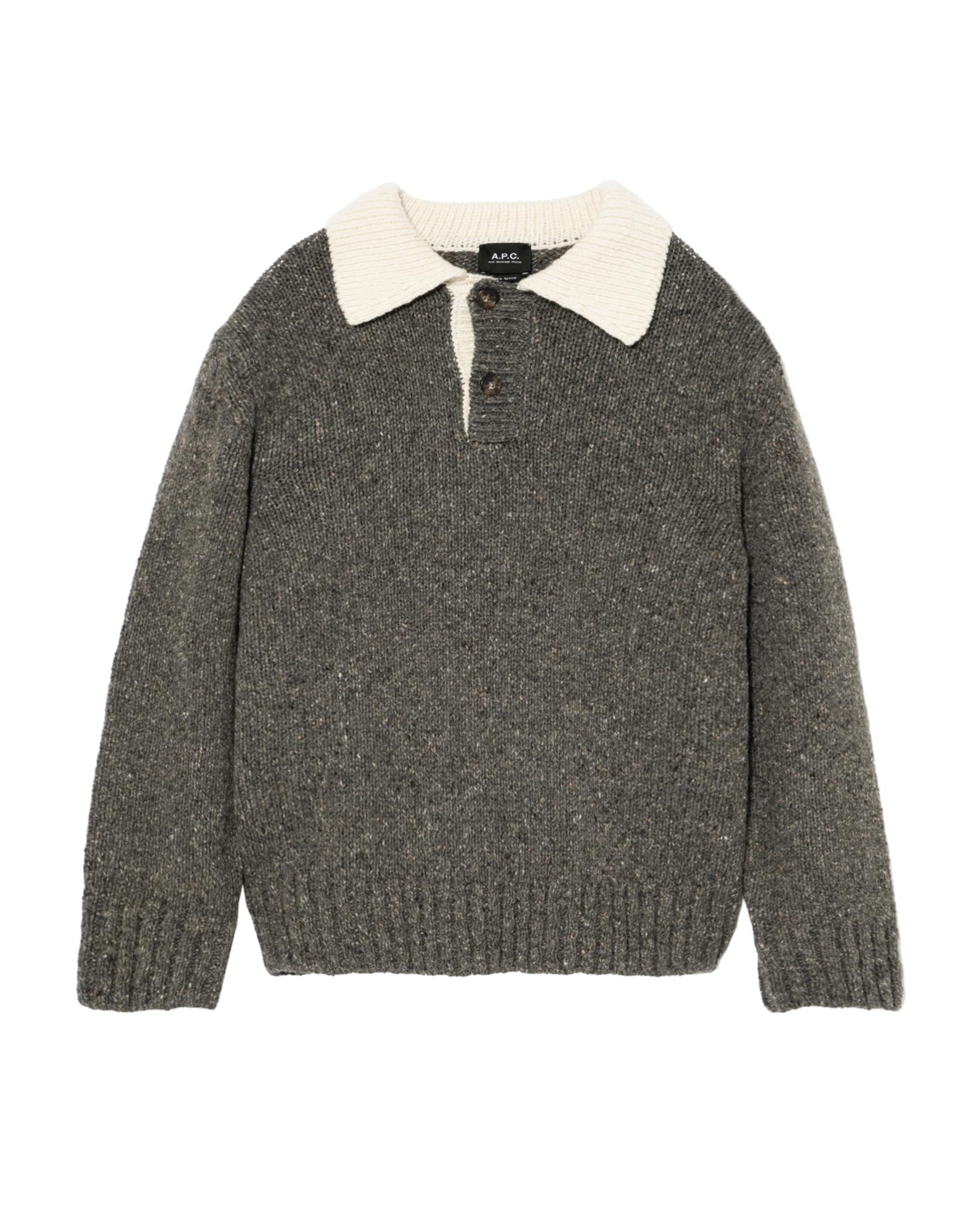 Jumper with contrasting polo shirt collar by A.P.C.