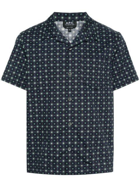 Lloyd geometric-print cotton shirt by A.P.C.