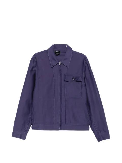 Moleskine zip-up chest-pocket shirt jacket by A.P.C.