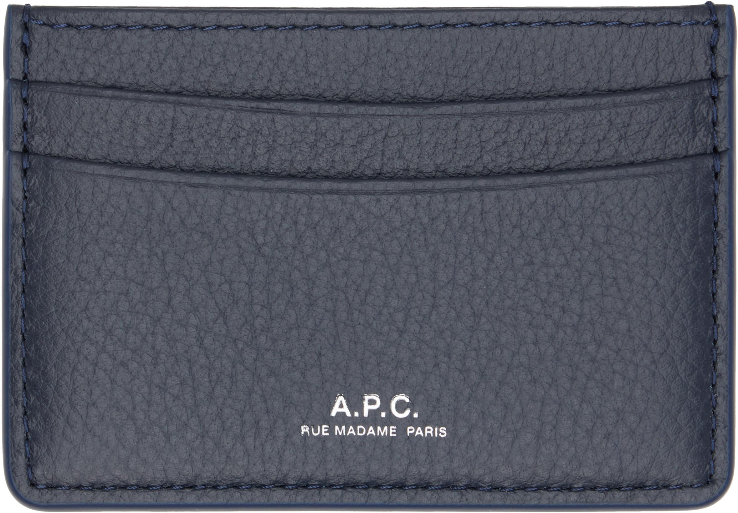 Navy André Card Holder by A.P.C.