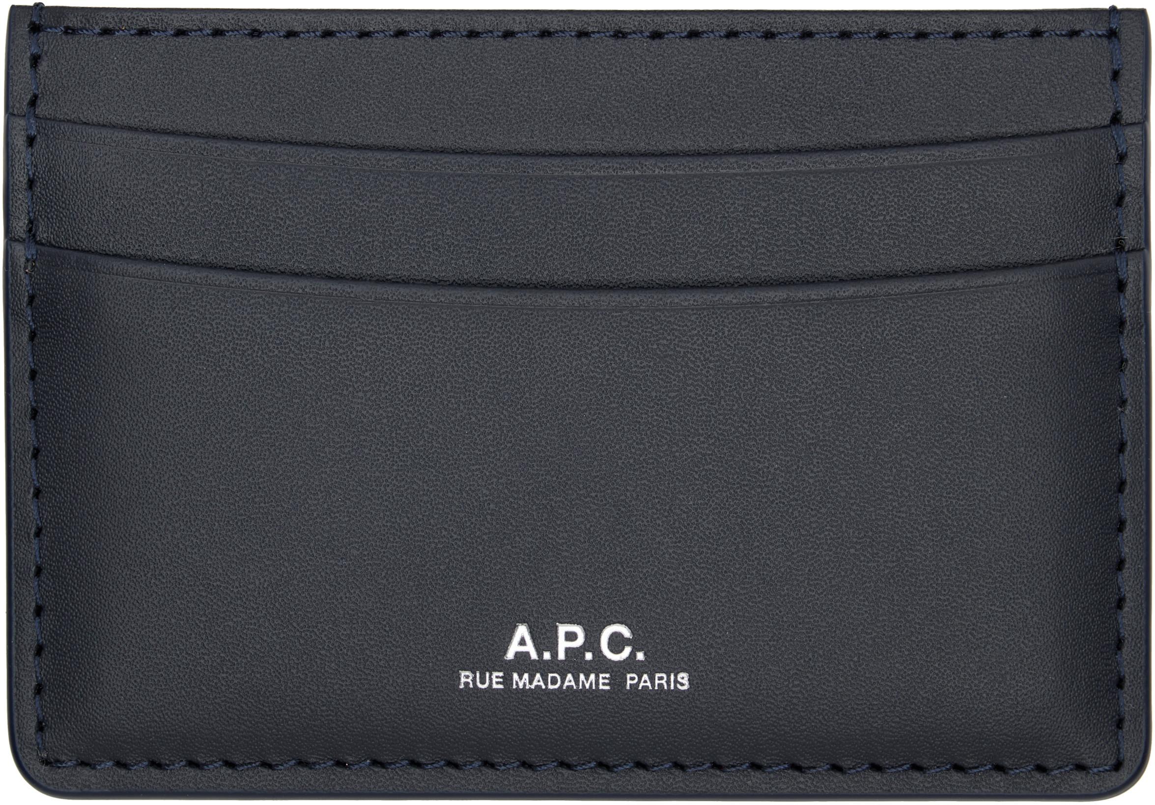 Navy Andre Card Holder by A.P.C.
