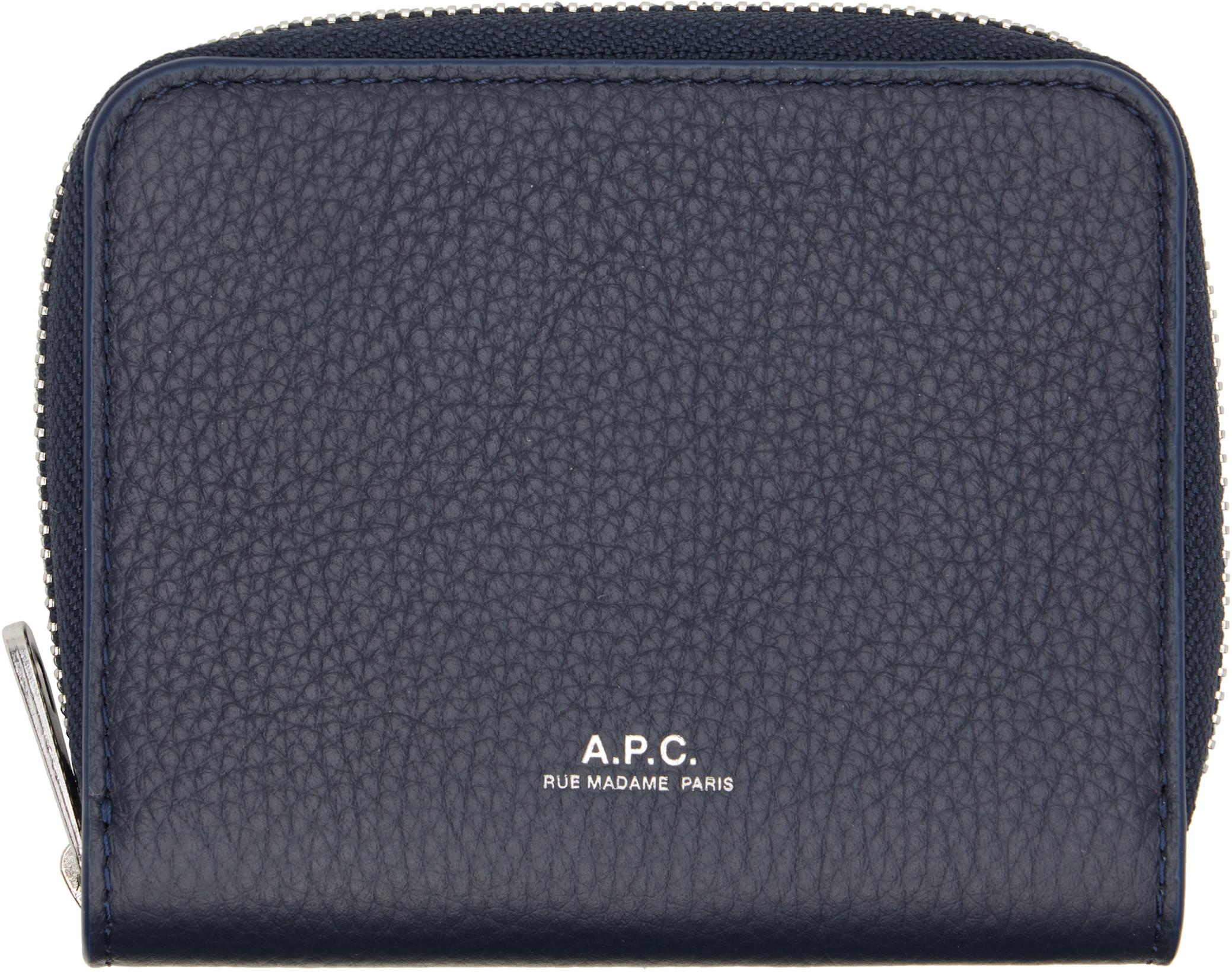 Navy Chelsea Zip Wallet by A.P.C.