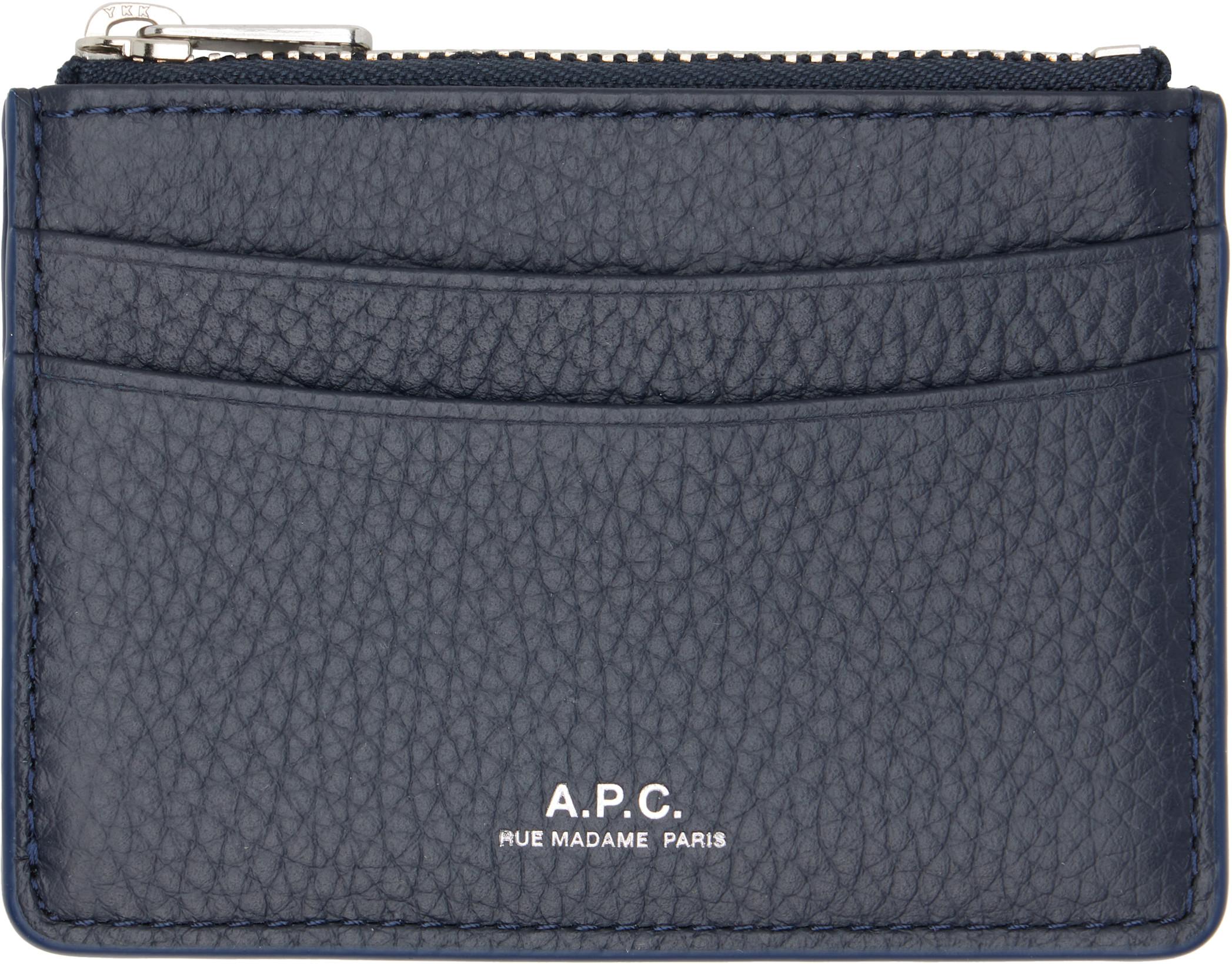 Navy Paris Card Holder by A.P.C.