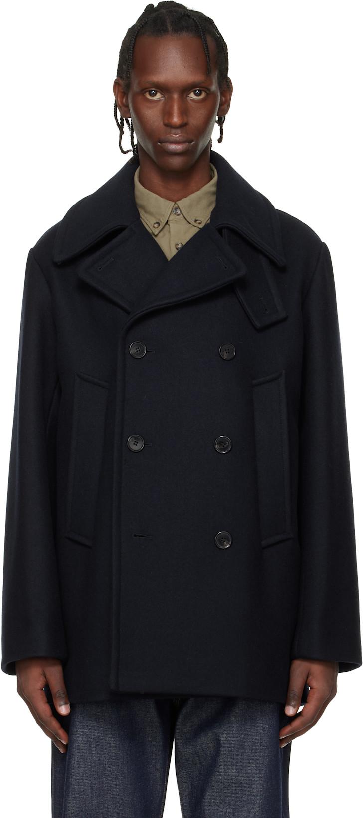 Navy Wool Peacoat by A.P.C.
