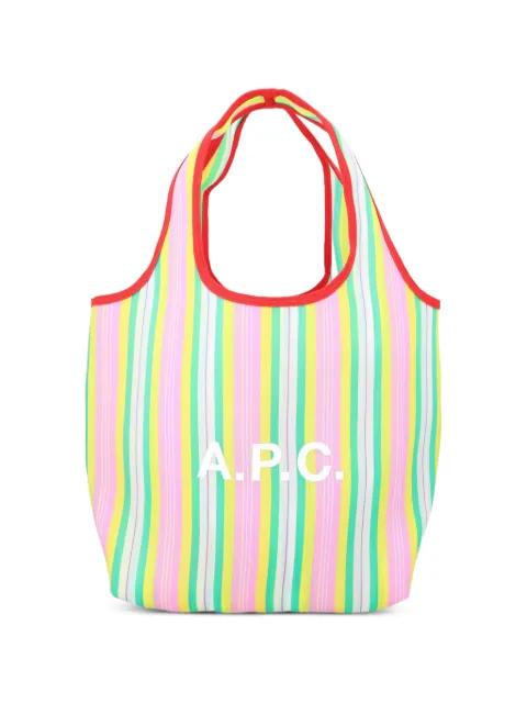 Ninon striped logo-print tote bag by A.P.C.