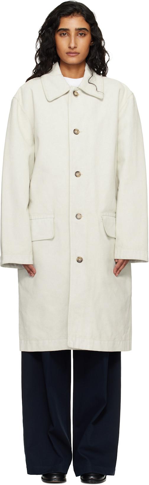Off-White Coated Canvas Coat by A.P.C.