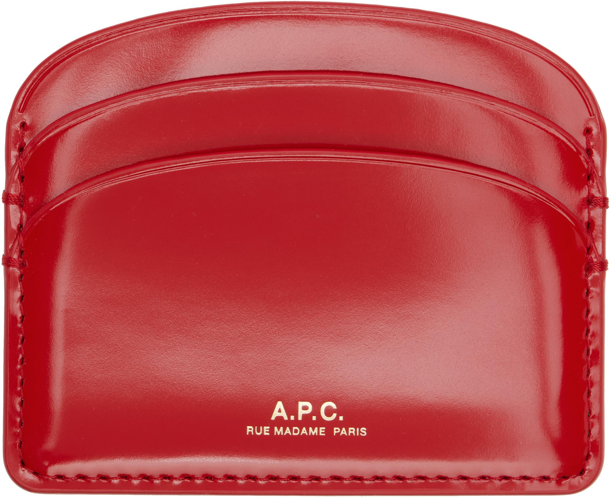 Red Demi-Lune Card Holder by A.P.C.