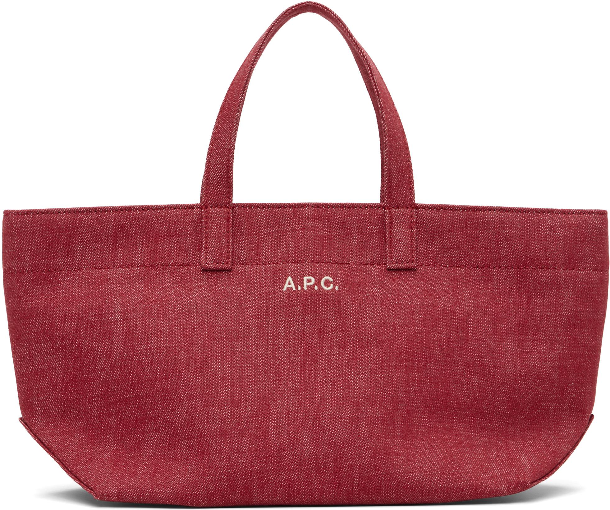 Red 'Le Drummer' Toile Small Tote by A.P.C.