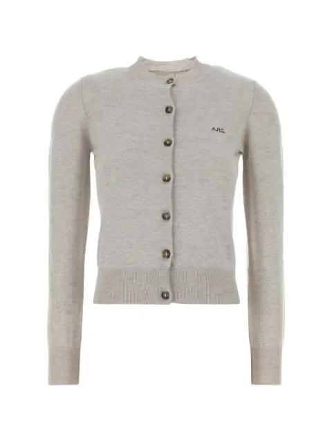 Rosa logo-embroidered cardigan by A.P.C.
