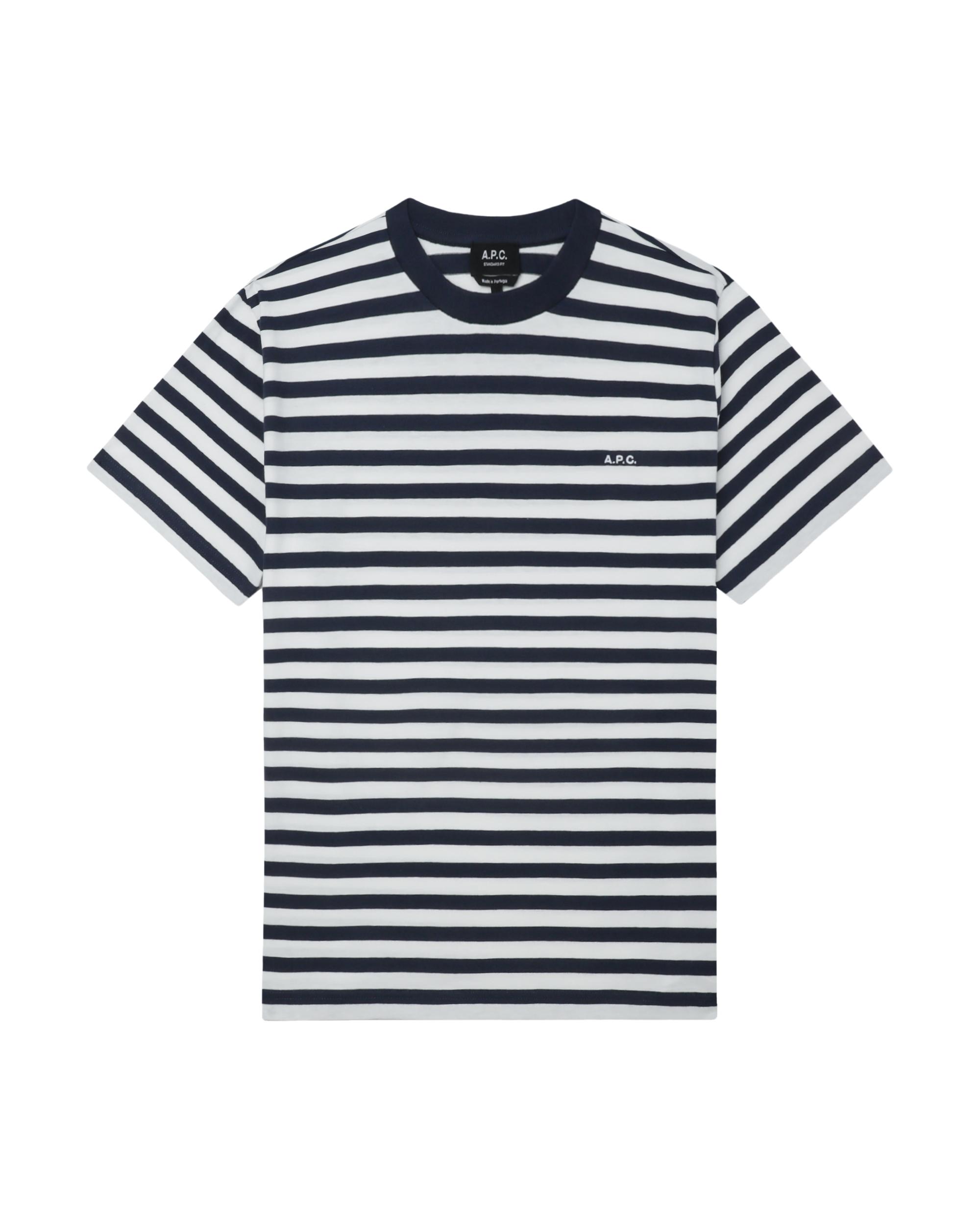 Striped logo tee by A.P.C.
