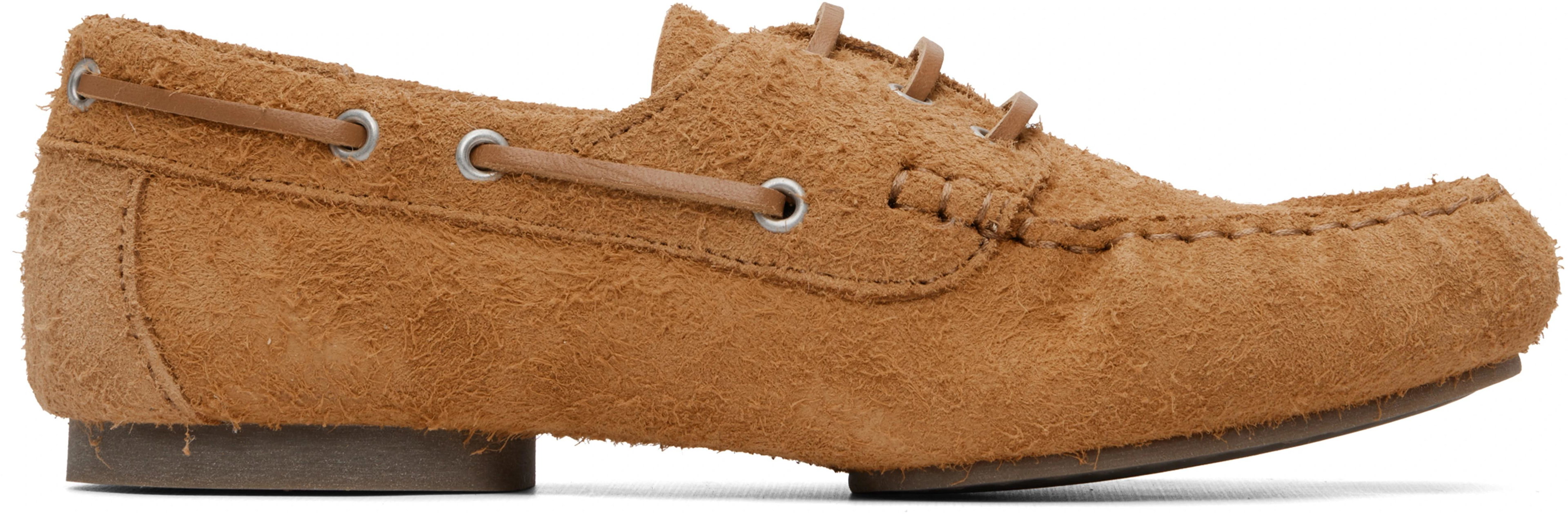 Tan Camille Boat Shoes by A.P.C.