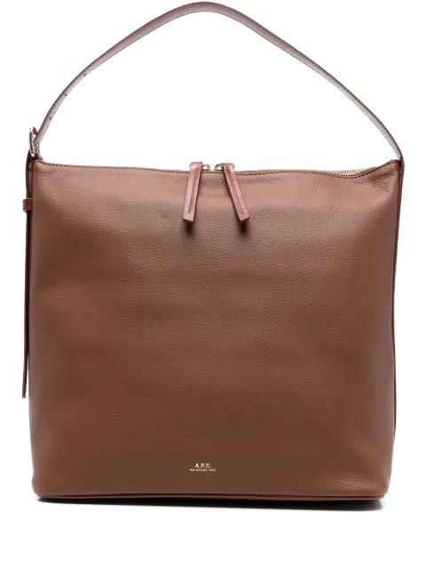 Vera grained leather shoulder bag by A.P.C.