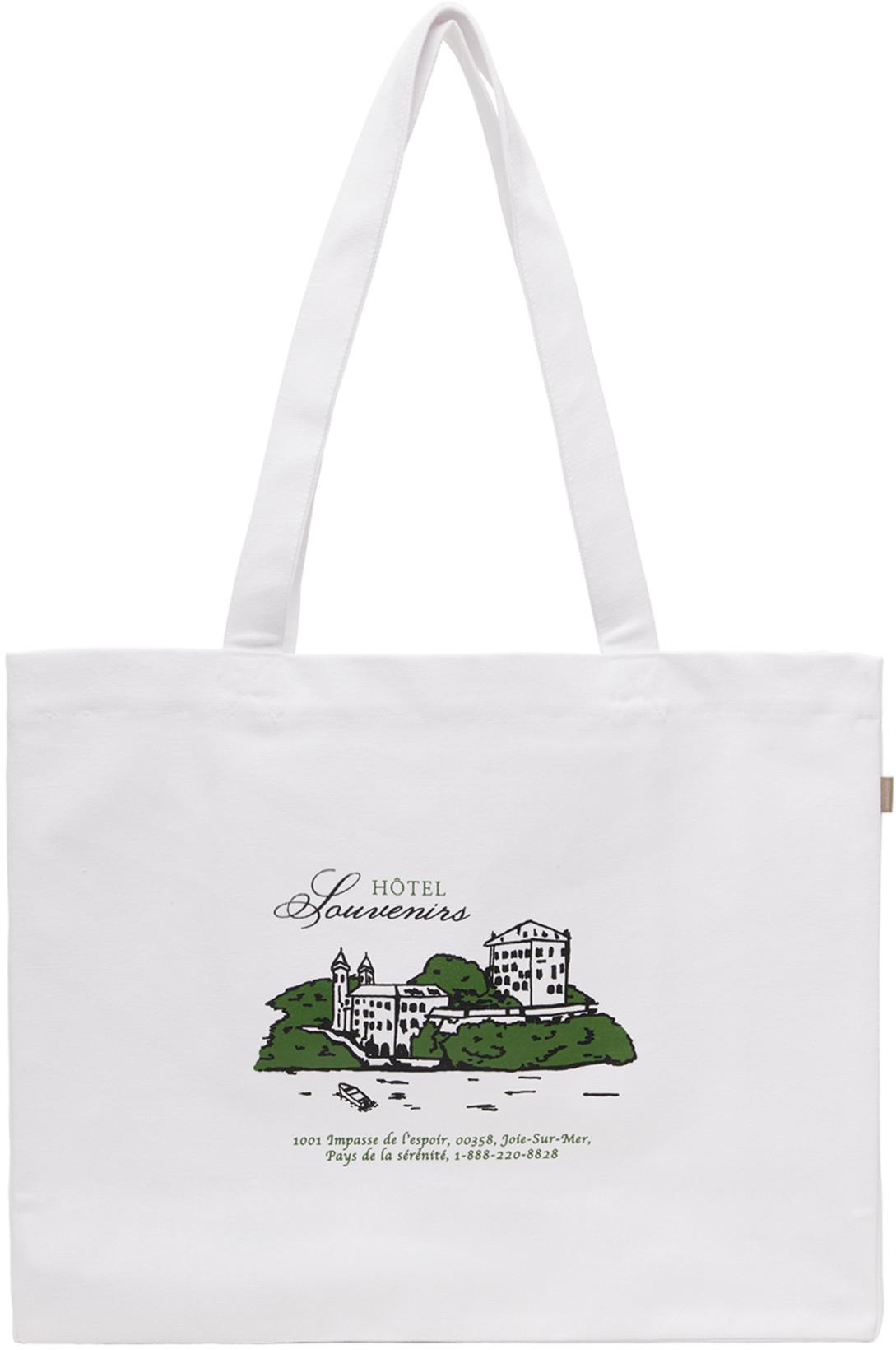 White JJJJound Edition 'Hôtel Souvenirs' Tote by A.P.C.