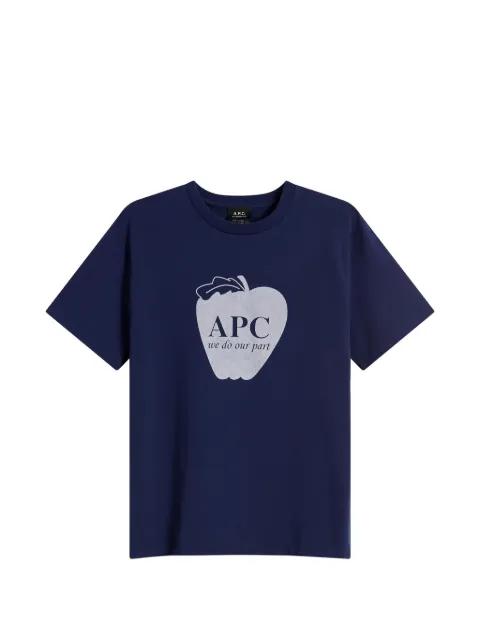 apple-print T-shirt by A.P.C.