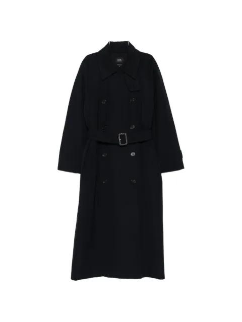 belted double-breasted trench coat by A.P.C.