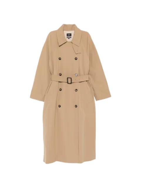 belted double-breasted trench coat by A.P.C.
