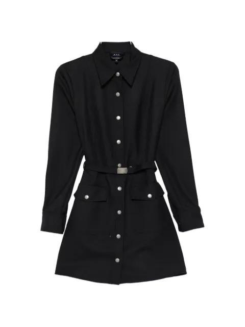 buttoned belted mini shirt dress by A.P.C.