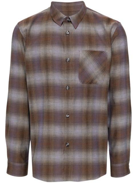 checked cotton shirt by A.P.C.