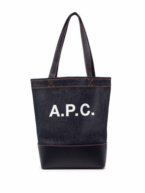 denim logo tote bag by A.P.C.