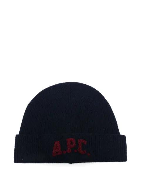 embroidered-logo beanie by A.P.C.