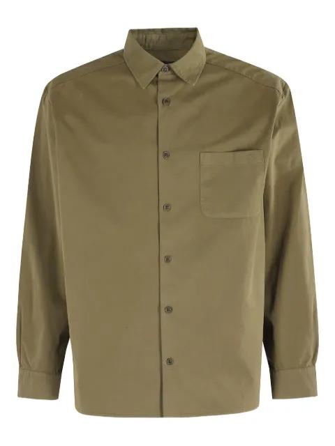 embroidered-logo button-down shirt by A.P.C.