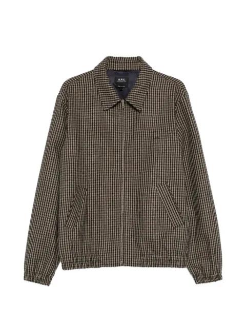 houndstooth zip shirt jacket by A.P.C.